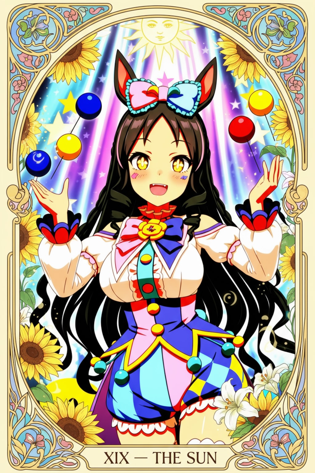 （ウマ娘ホーム画面の太陽）髪を下ろしたマーベラスちゃんをホーム画面にお迎えしたい！？・・だけど！？