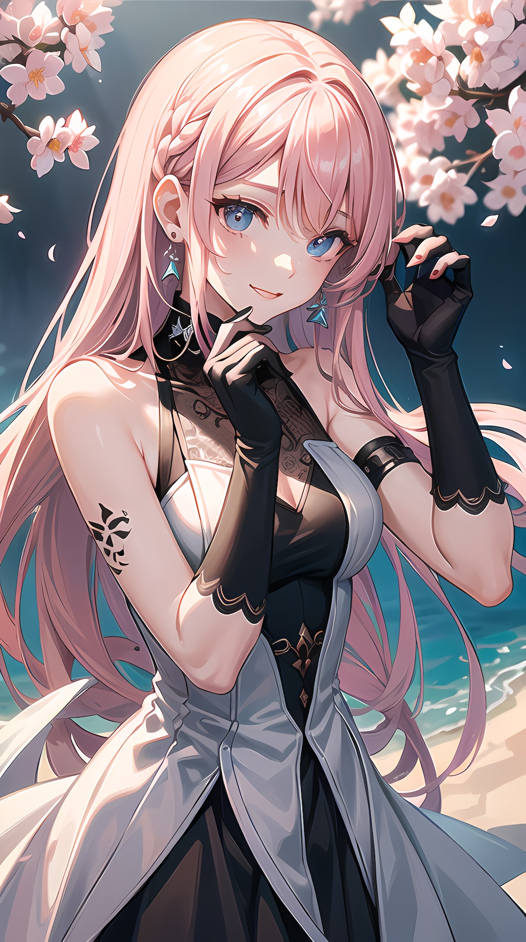 ピンク色を基調としたスタイリッシュ美女