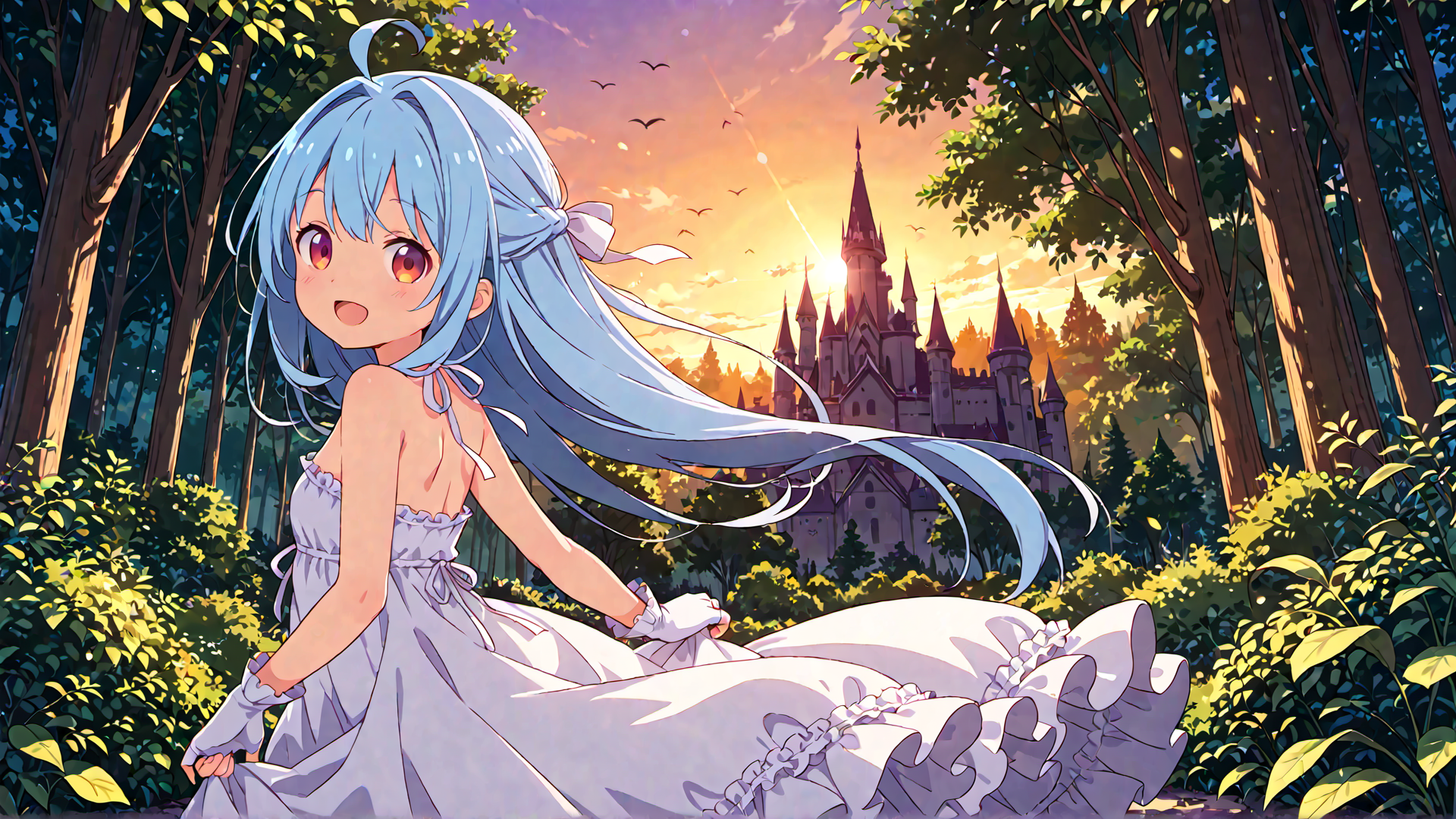 かごの中のお姫さまは夕空に何を見るか。