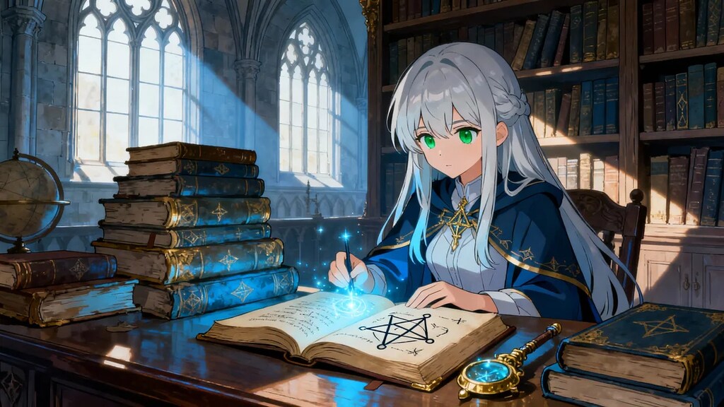 テスト勉強するステラちゃん