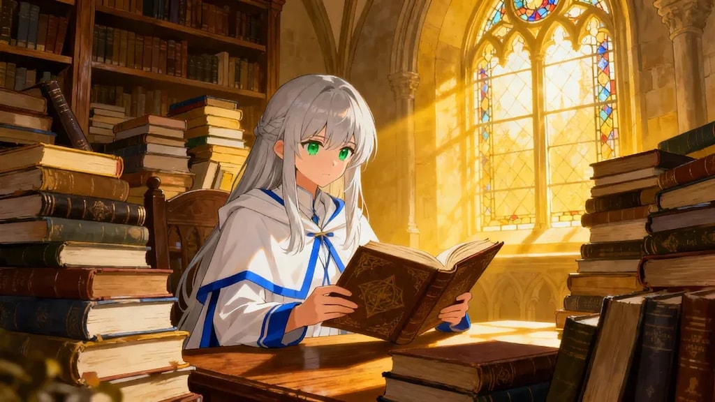 テスト勉強するステラちゃん