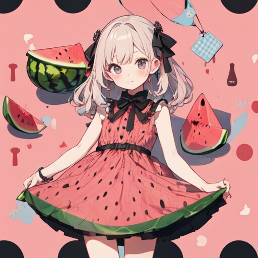 スイカドレス | の人気AIイラスト・グラビア
