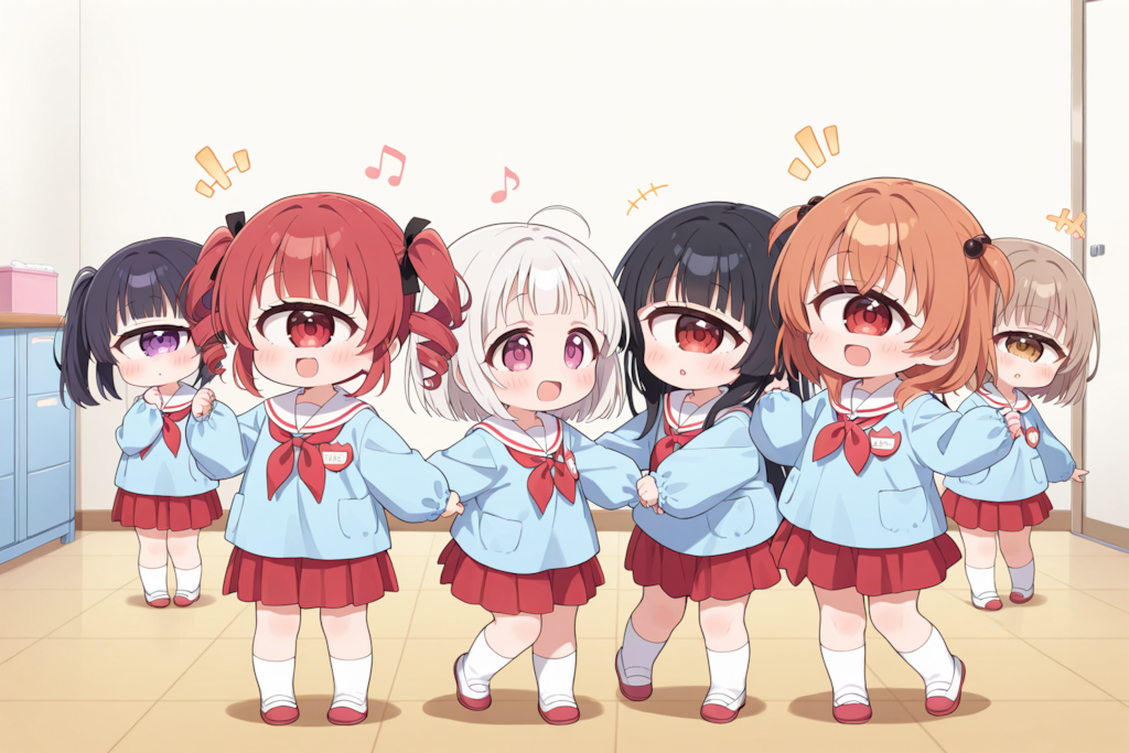 ちちぷいようちえん、あたらしいせいふく