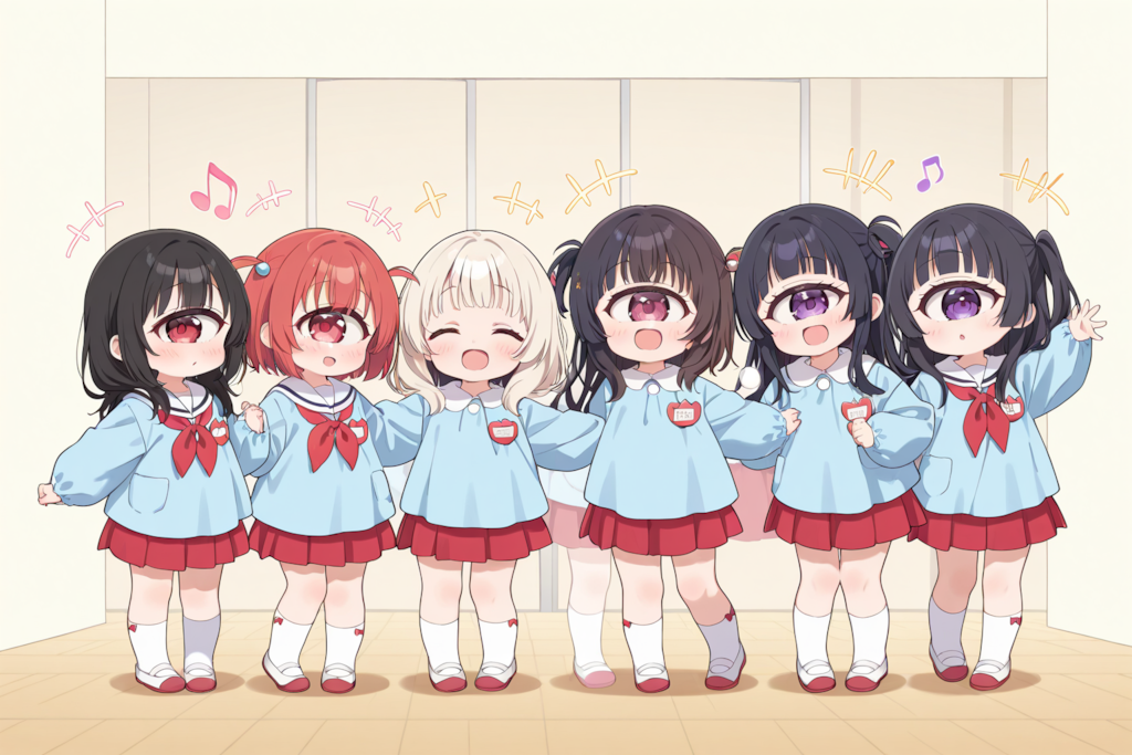 ちちぷいようちえん、あたらしいせいふく