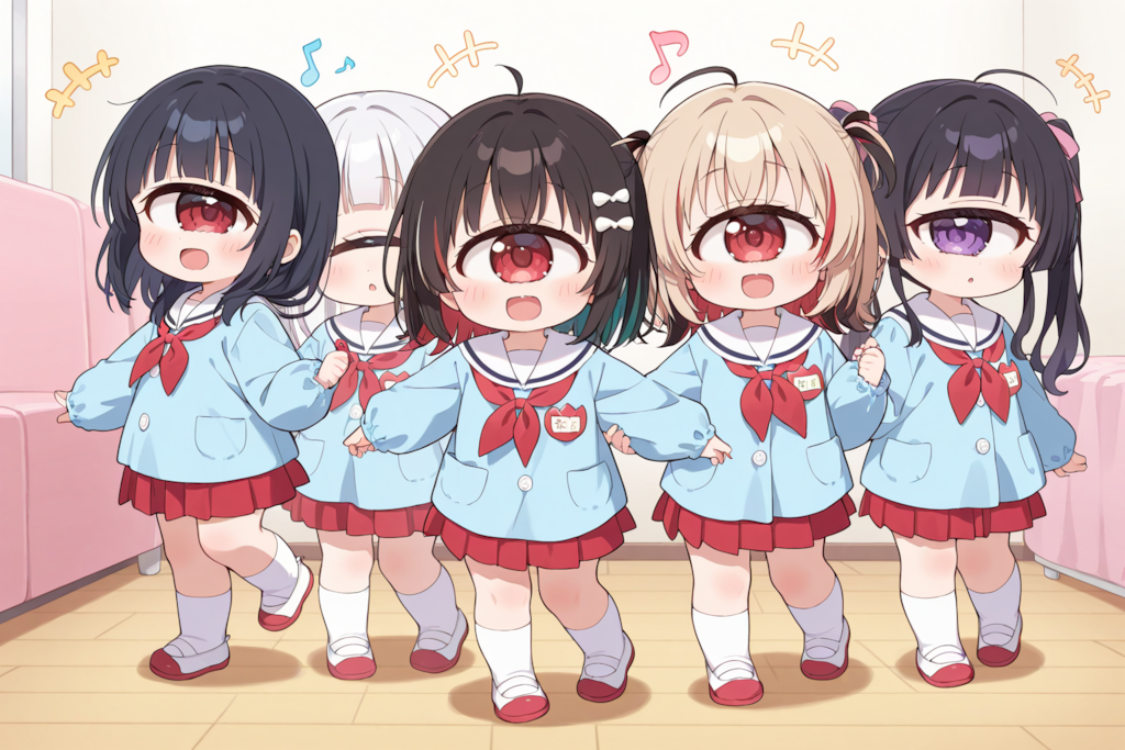 ちちぷいようちえん、あたらしいせいふく