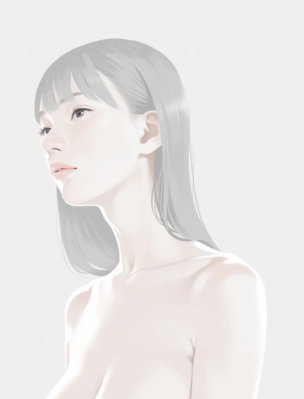 薄い色のヌード