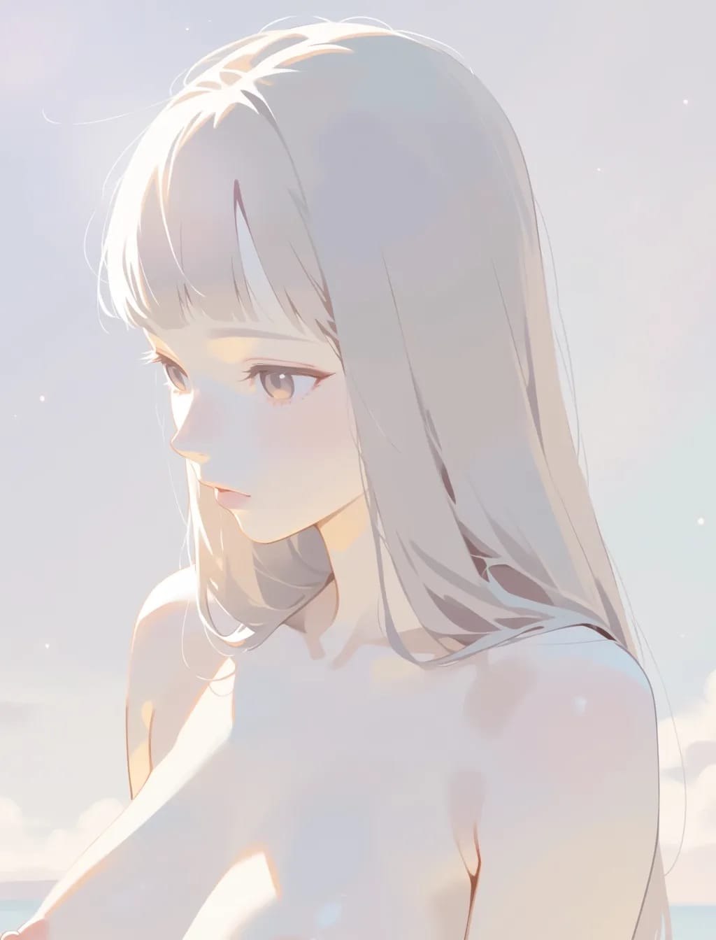 薄い色のヌード