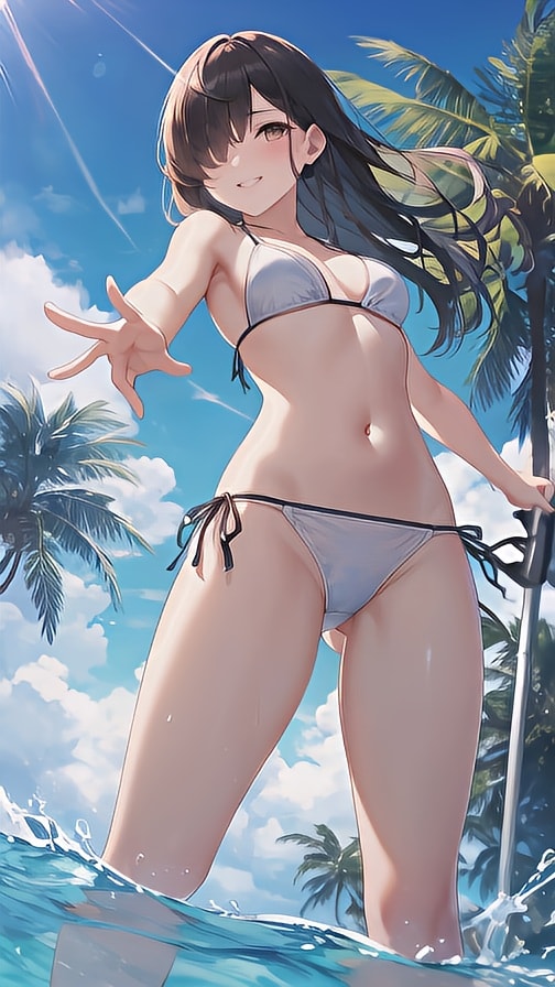 ビーチのお姉さん