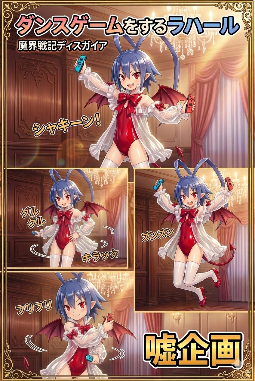 ダンスゲームをするラハール