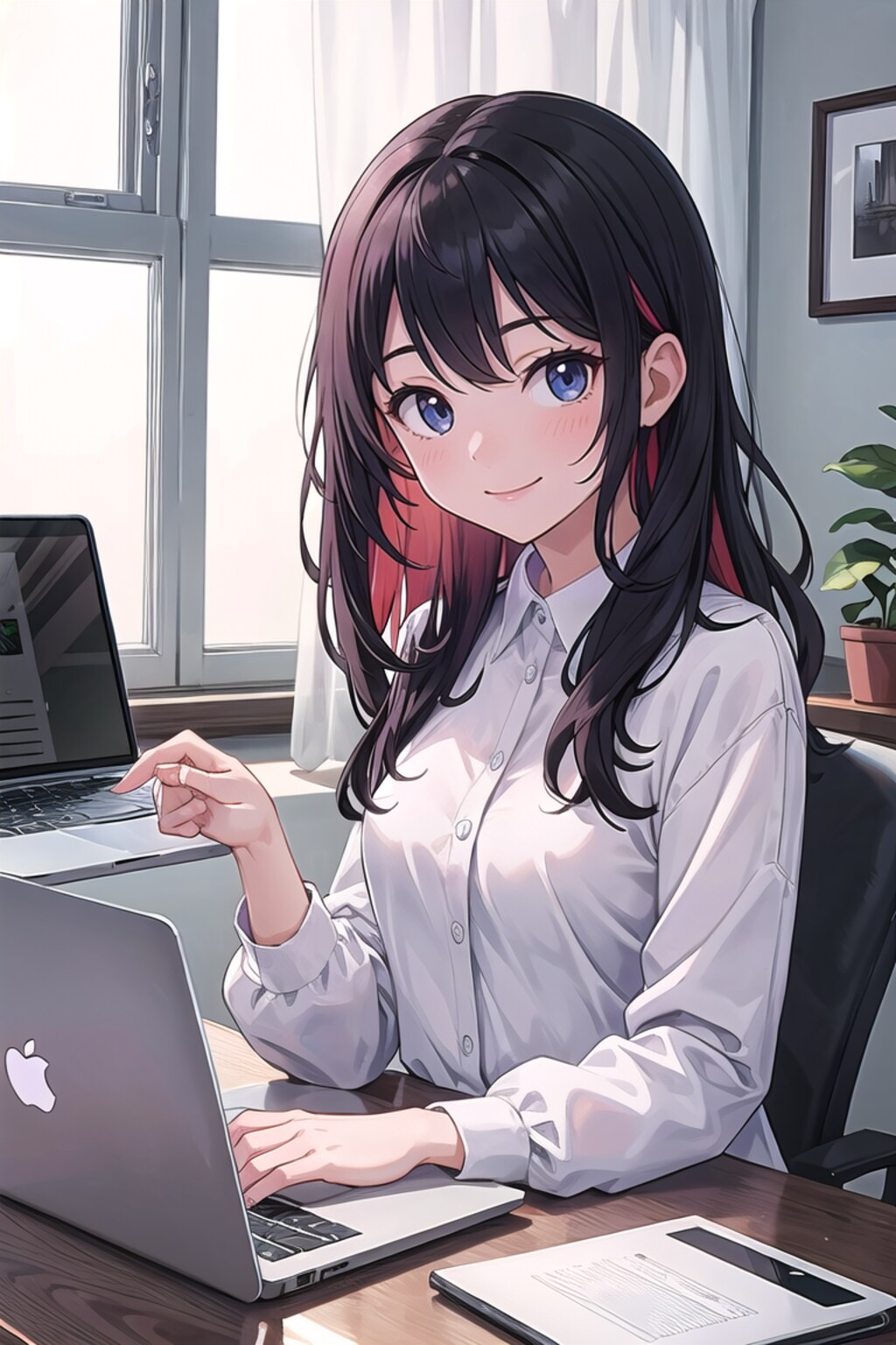 仕事をする女性
