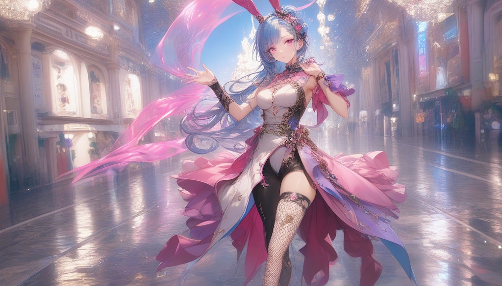 色鮮やかなバニーガール