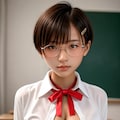 急成長した丸メガネ少女 3枚目