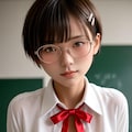 急成長した丸メガネ少女 2枚目