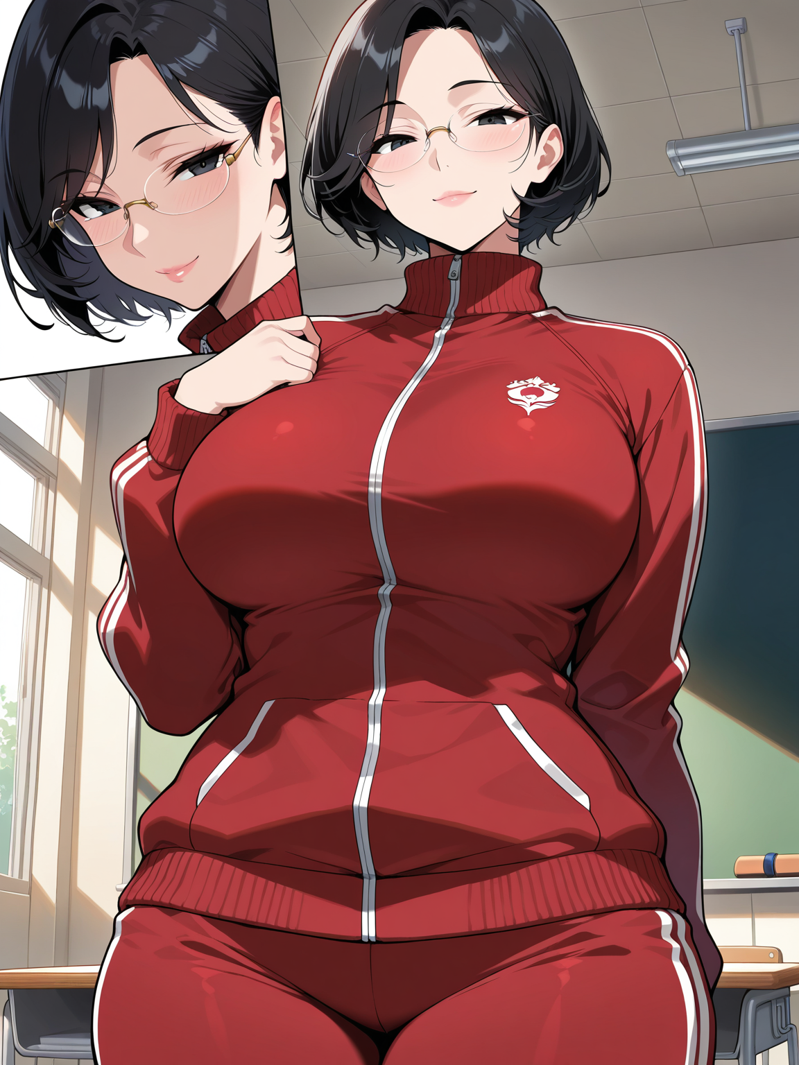 👩‍🏫次回作用テスト👩‍🏫男子生徒達に●●されたい、橘センセイ | の人気AIイラスト・グラビア