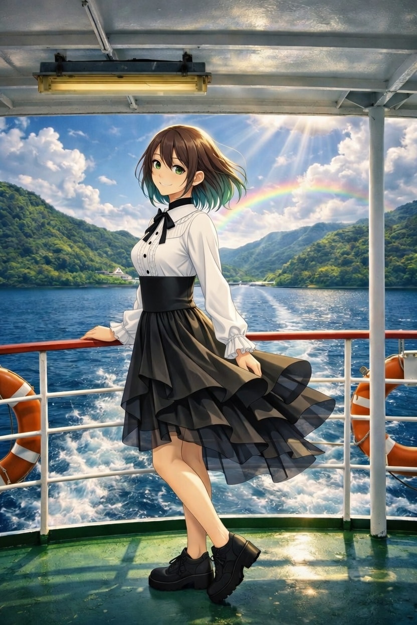 夏の十和田湖クルーズ | の人気AIイラスト・グラビア