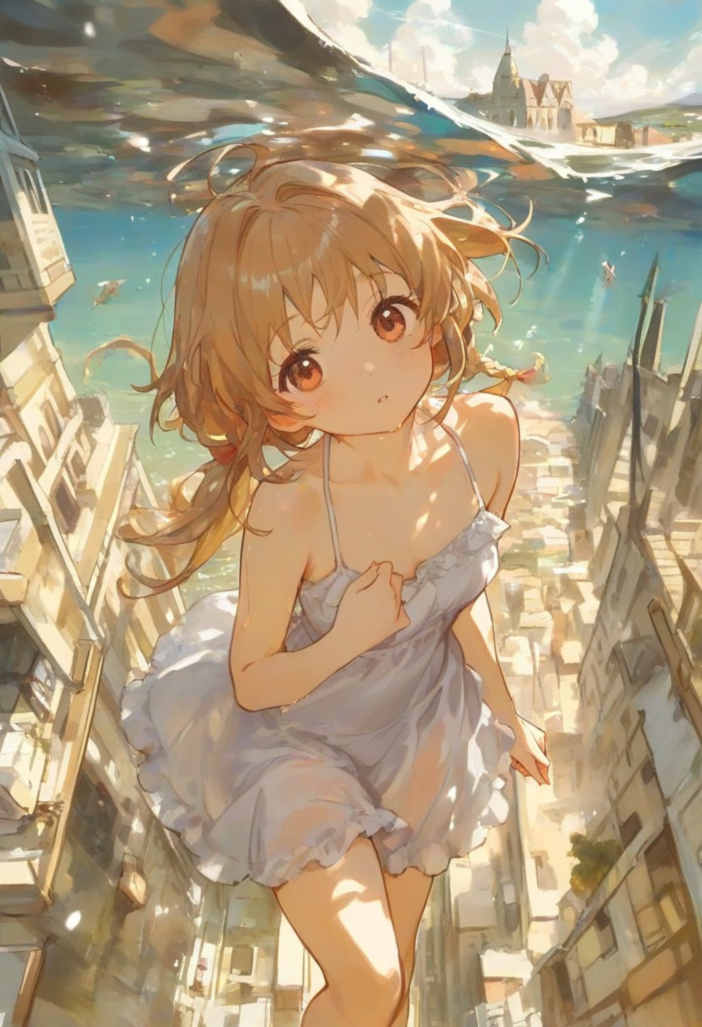 水に沈んだ都市(水彩タッチ)(16)