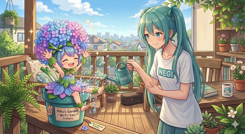 ミクさんちの あじさいちゃん
