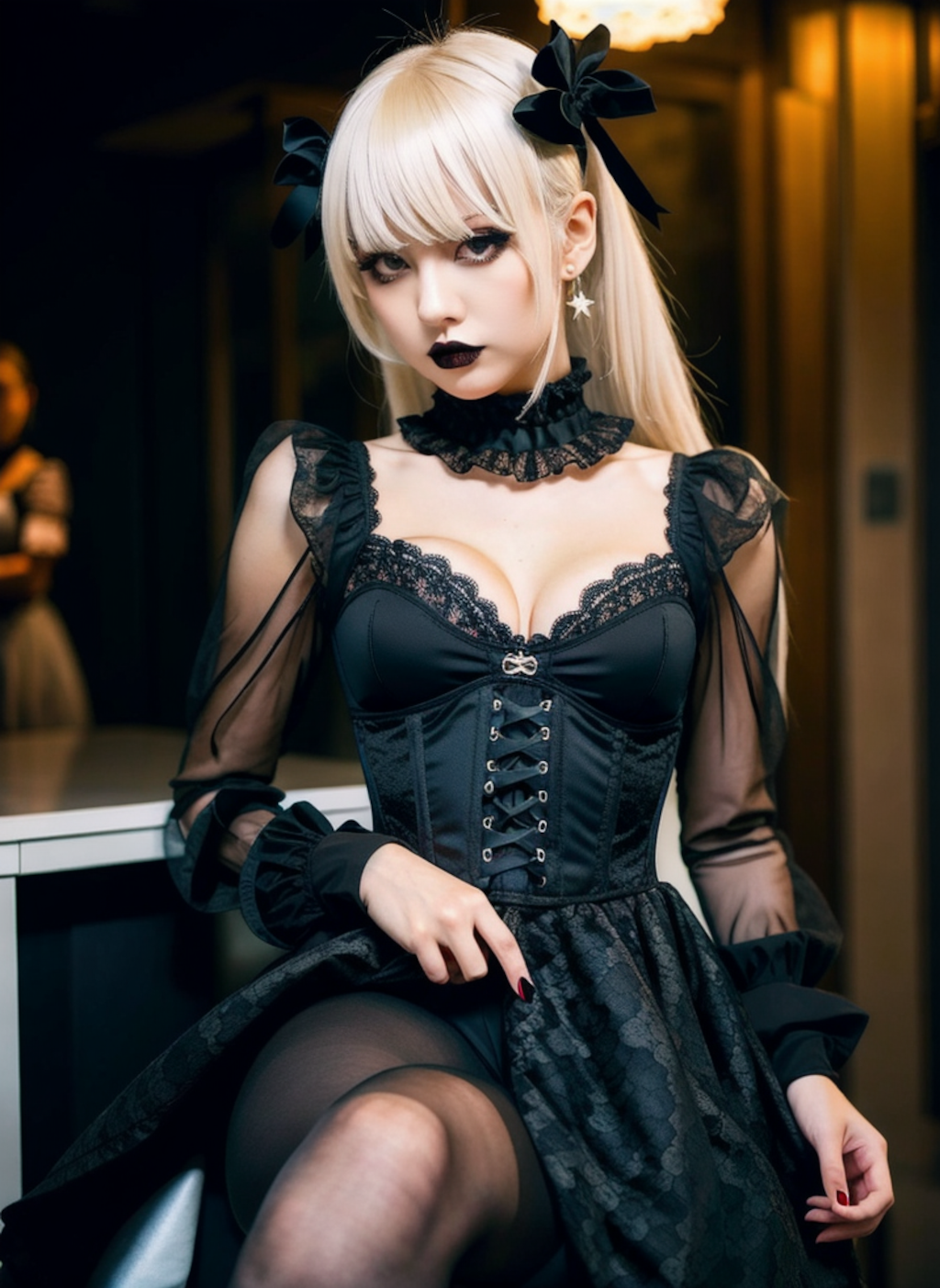 黒ゴスロリAni風女子3