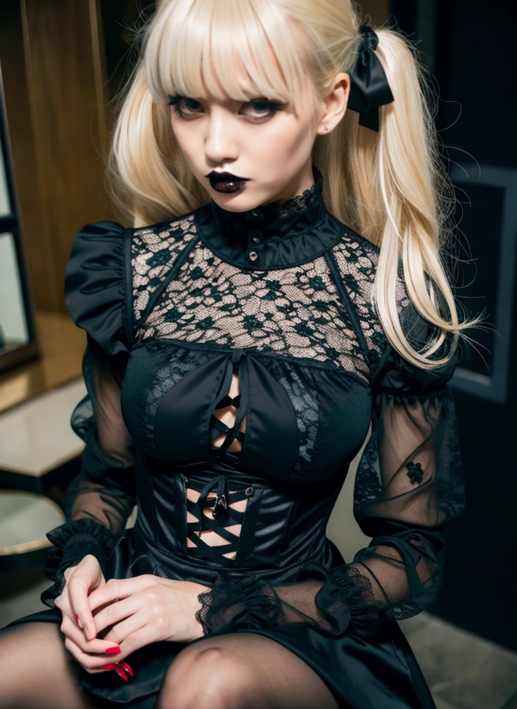 黒ゴスロリAni風女子3