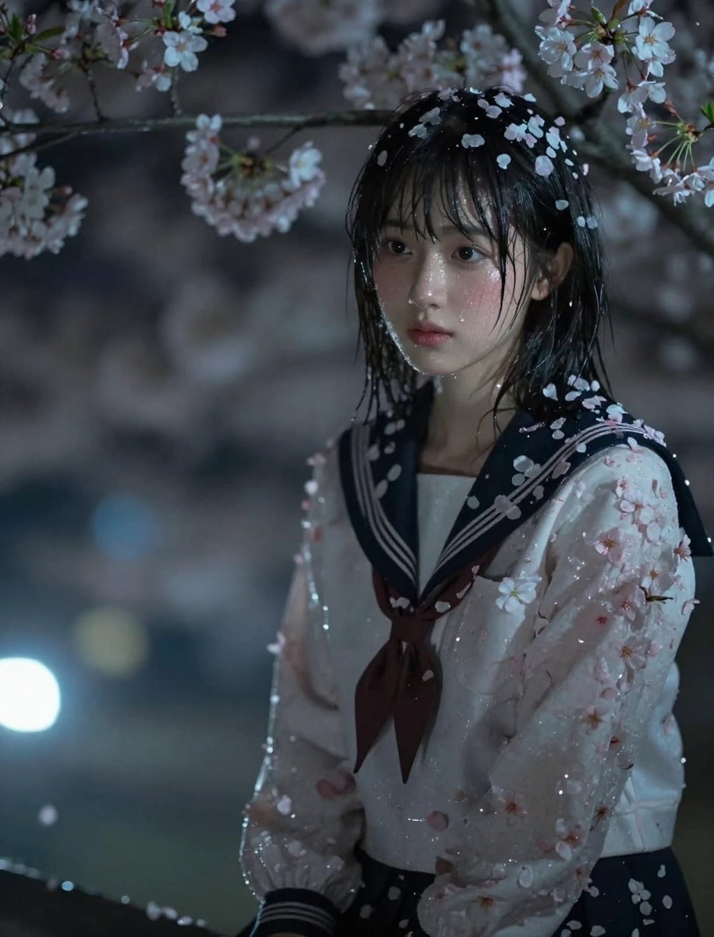 季節外れの桜まみれ＆セーラー服