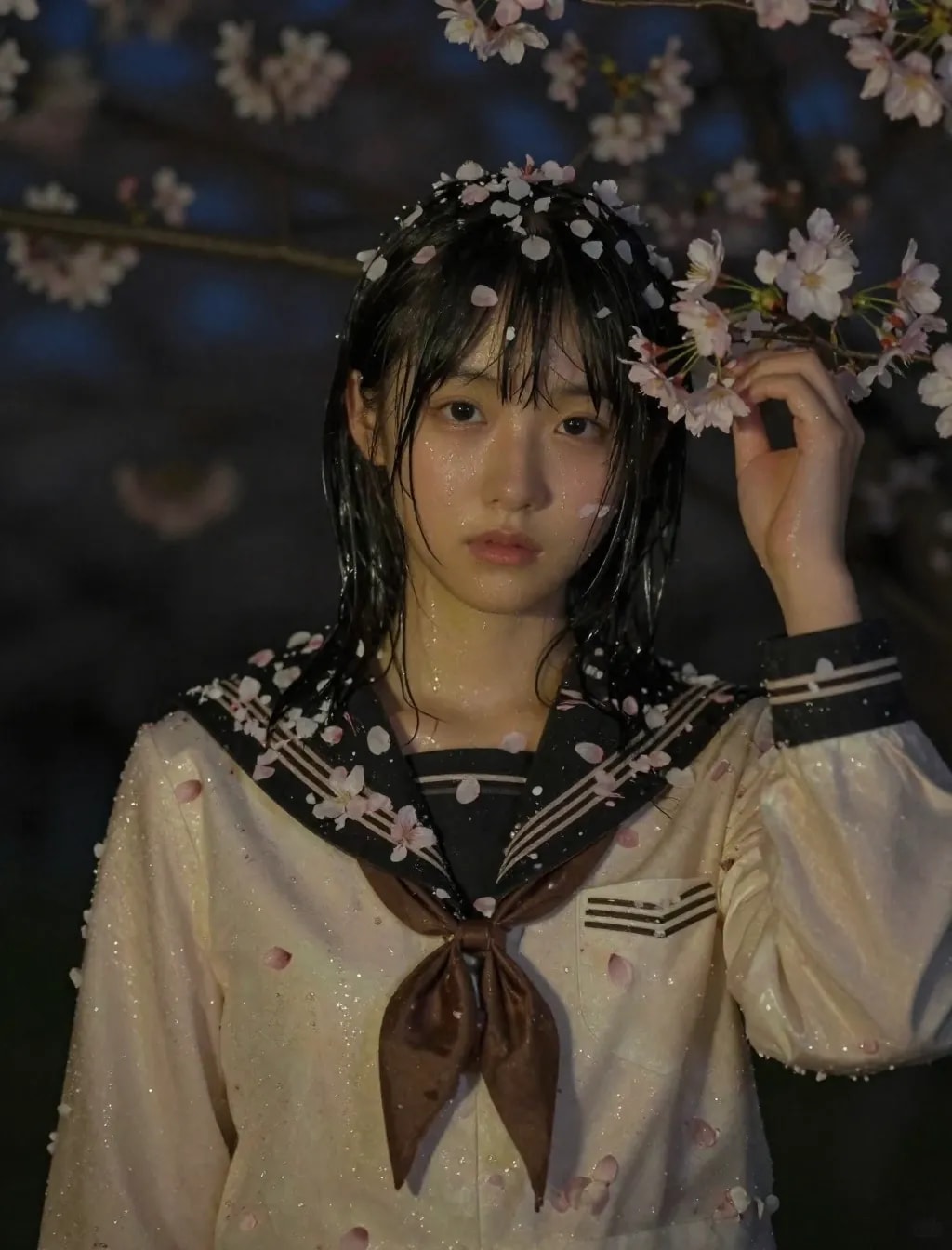 季節外れの桜まみれ＆セーラー服