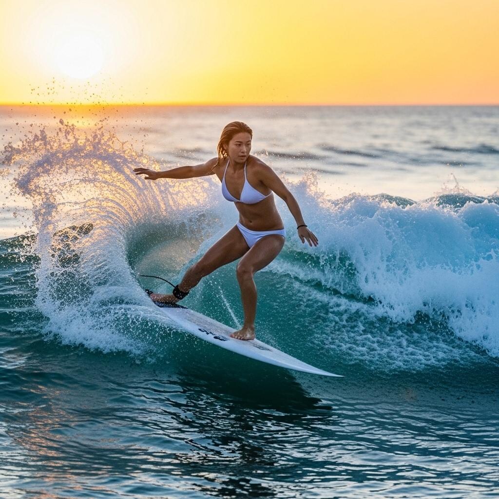 夕焼けサーファー