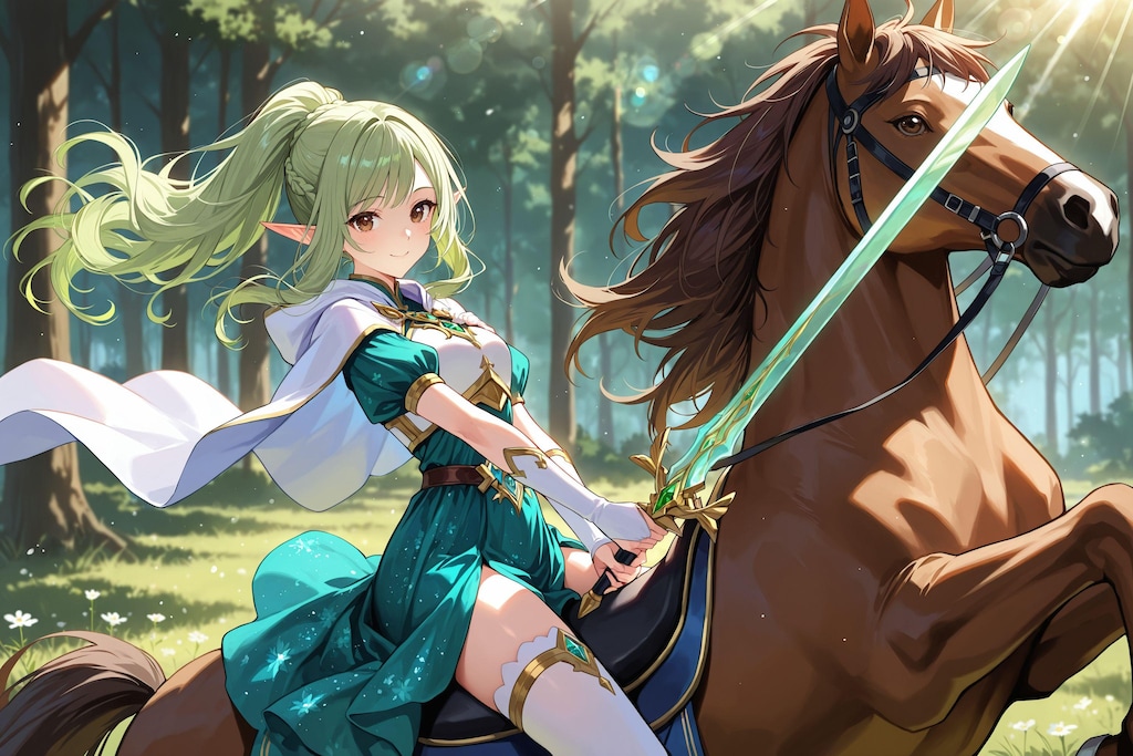 異世界の森騎士団のエルフ少女