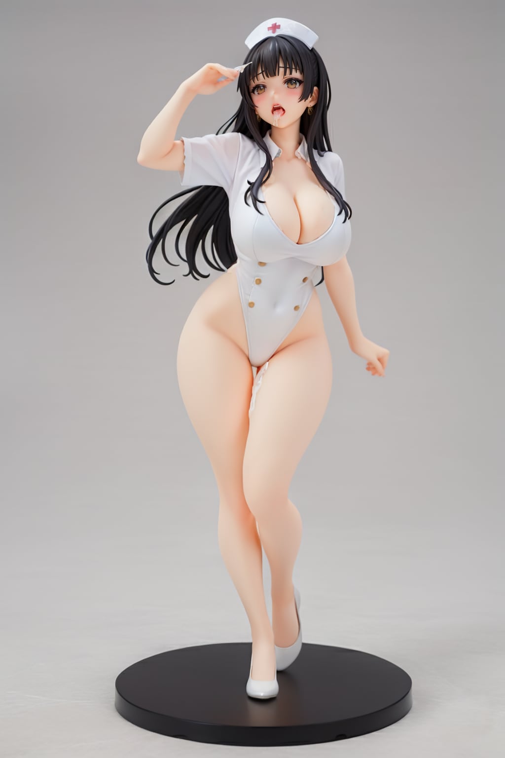 尻アングルで消滅！悪の黒髪美少女ハイレグナースの最後💦（フィギュアでやられシリーズ）