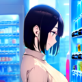 自販機の女性 4枚目