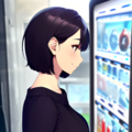 自販機の女性 5枚目