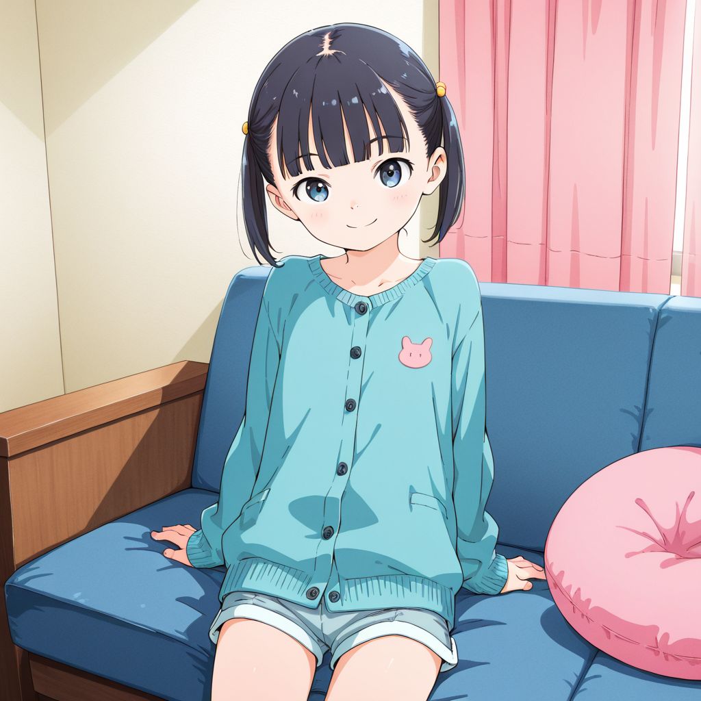 リビングでくつろぐ