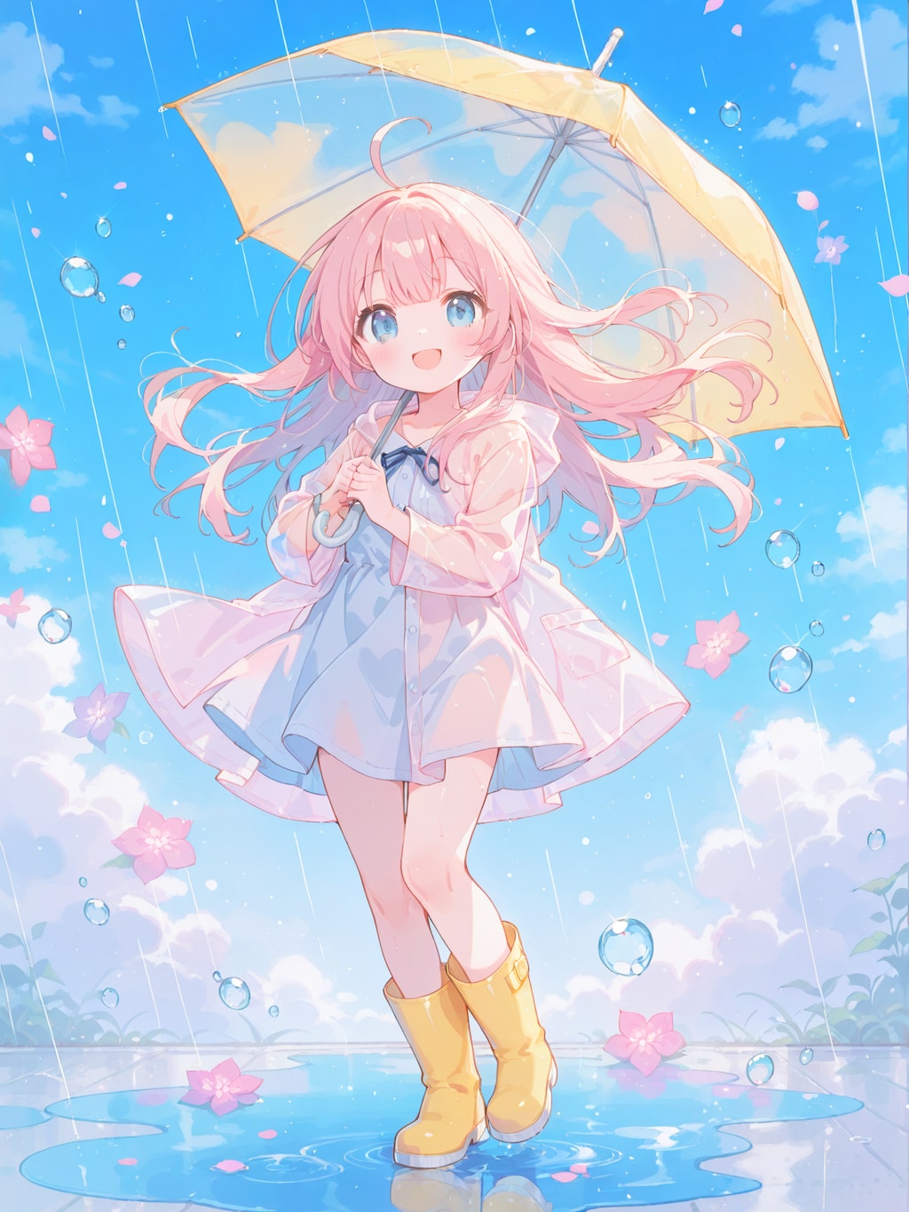 Stepping Over Rainy Weather