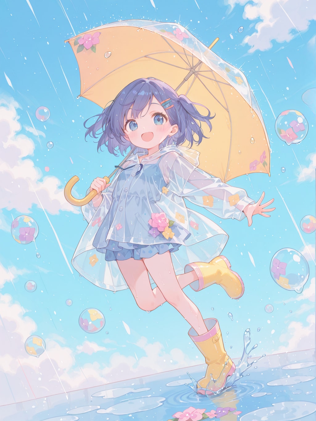 Stepping Over Rainy Weather