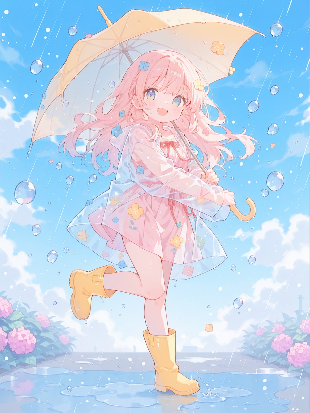 Stepping Over Rainy Weather