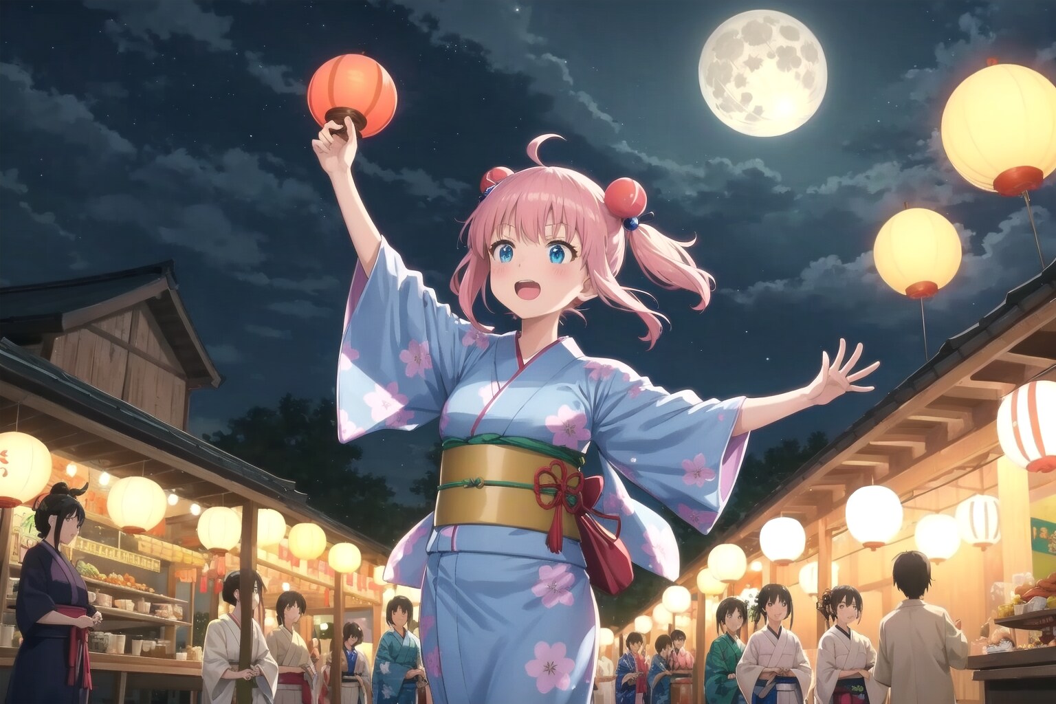 なんかずれましたが盆踊りをやろうとする異星人の少女です | の人気AIイラスト・グラビア