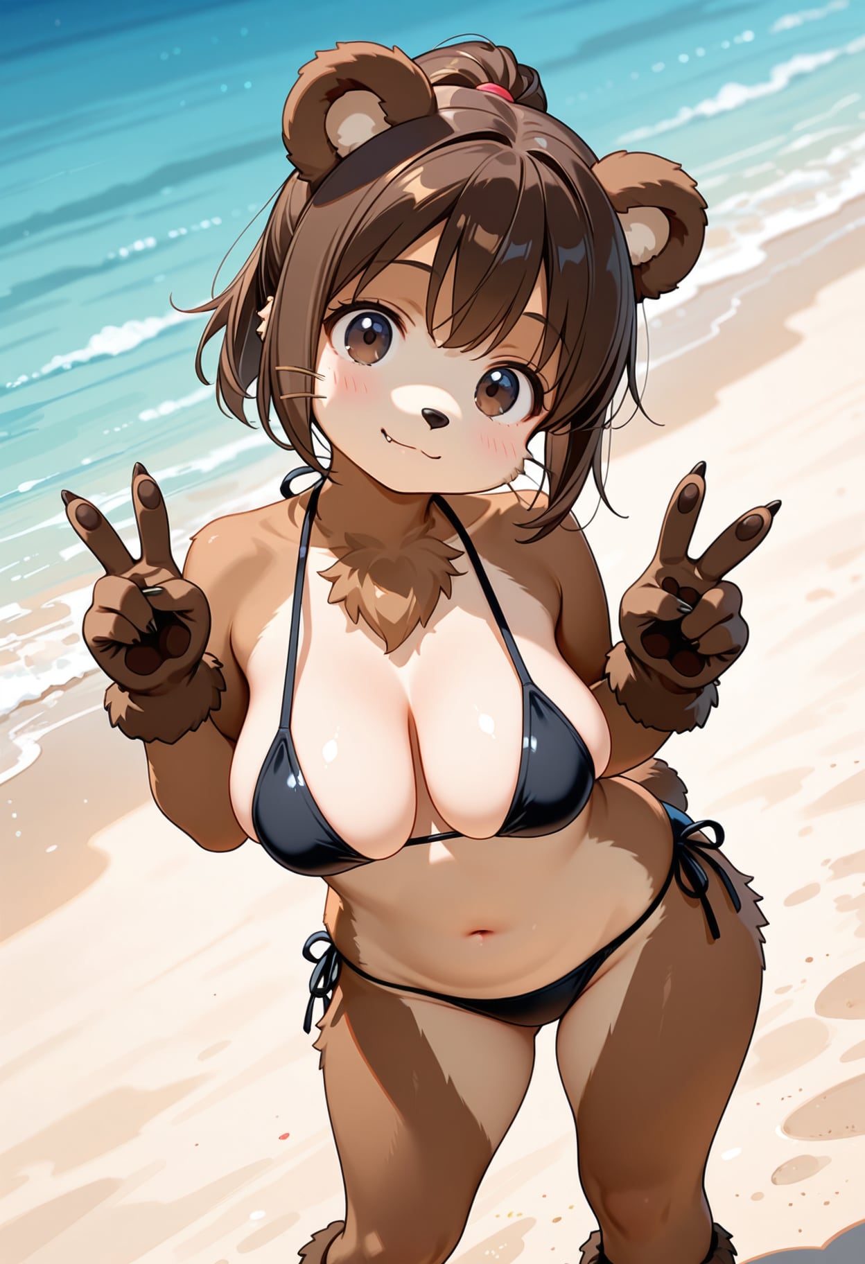 クマちゃんと紐ビキニ