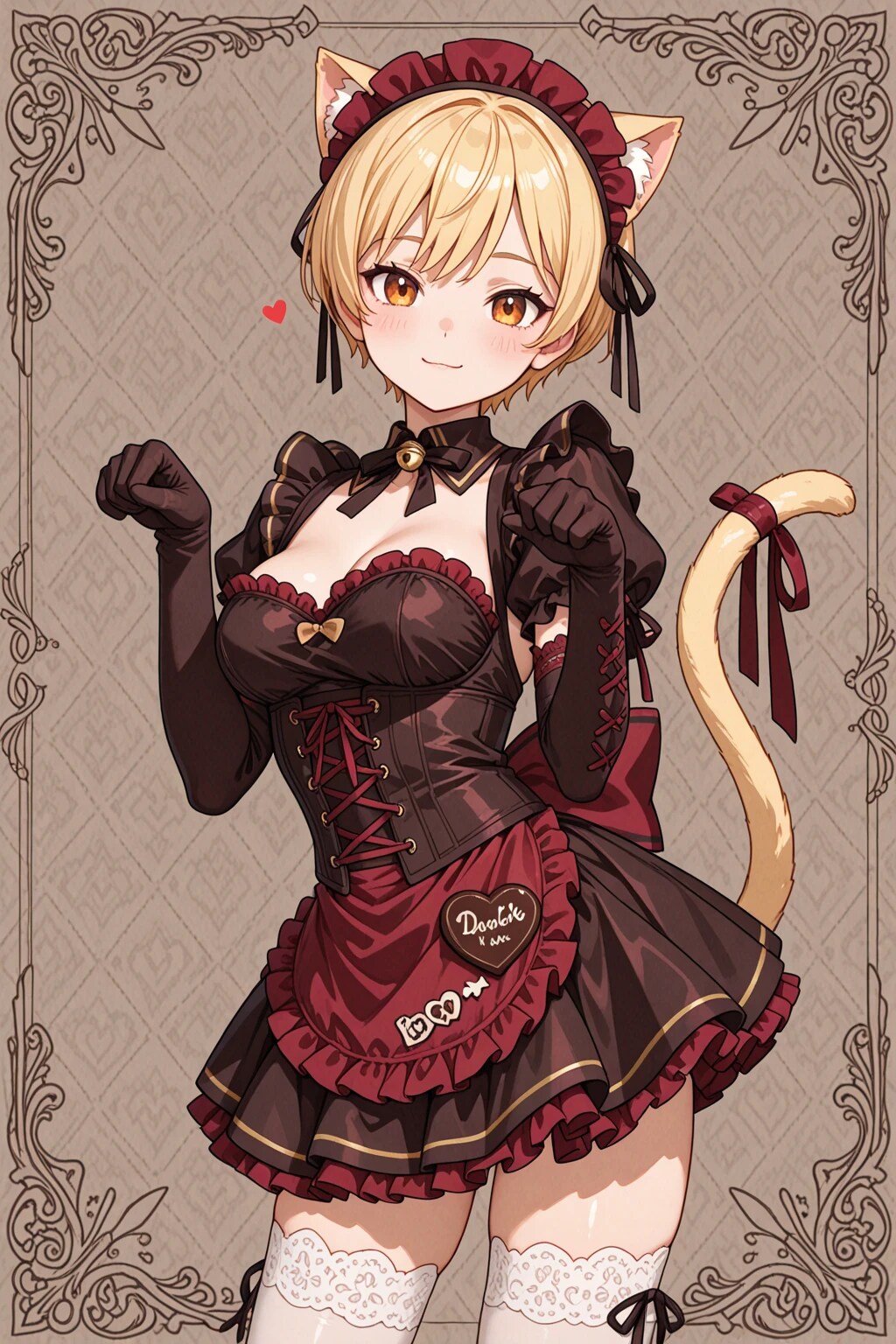 バレンタインメイド猫このは