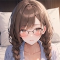眼鏡の女の子(自宅ver) 2枚目