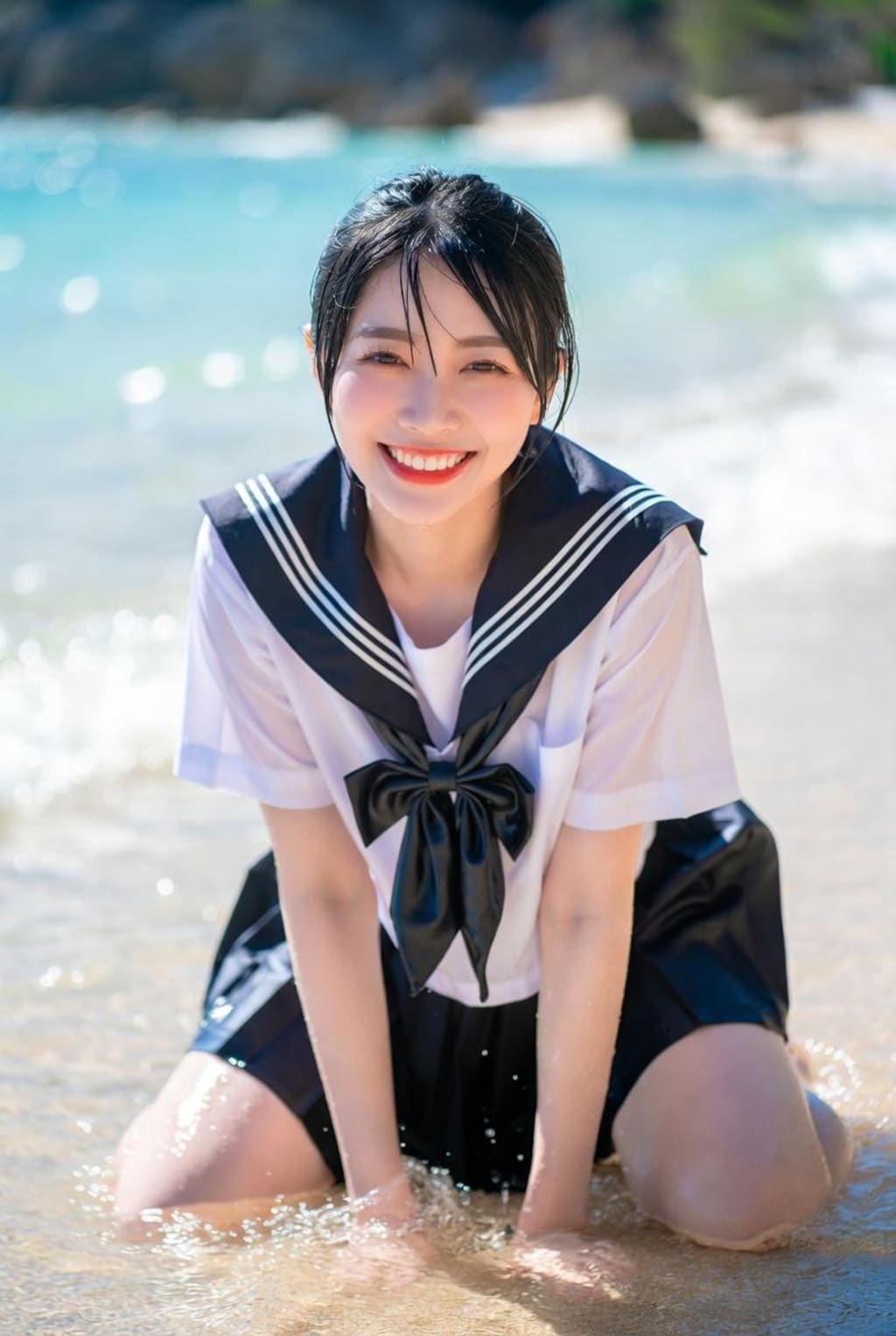 浜辺制服