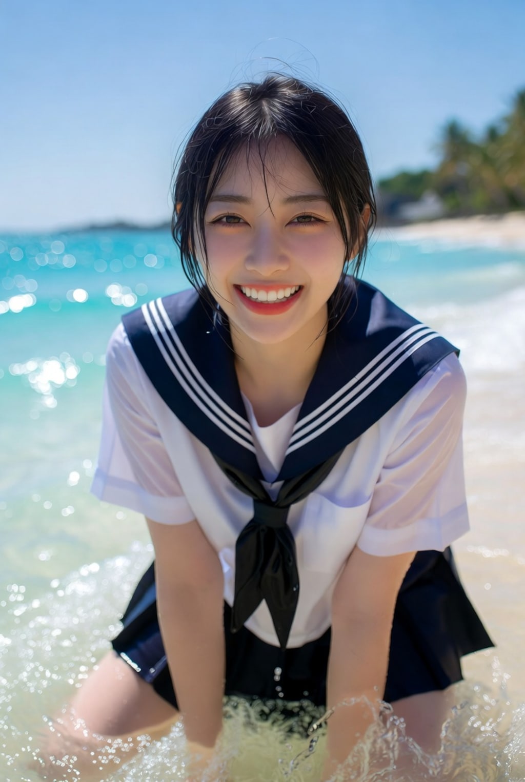浜辺制服