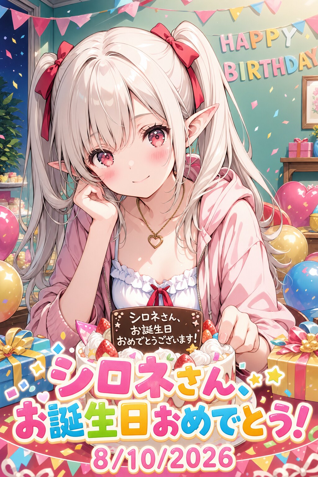 【誕生日FA】スマホなのさん所のシロネさん | の人気AIイラスト・グラビア