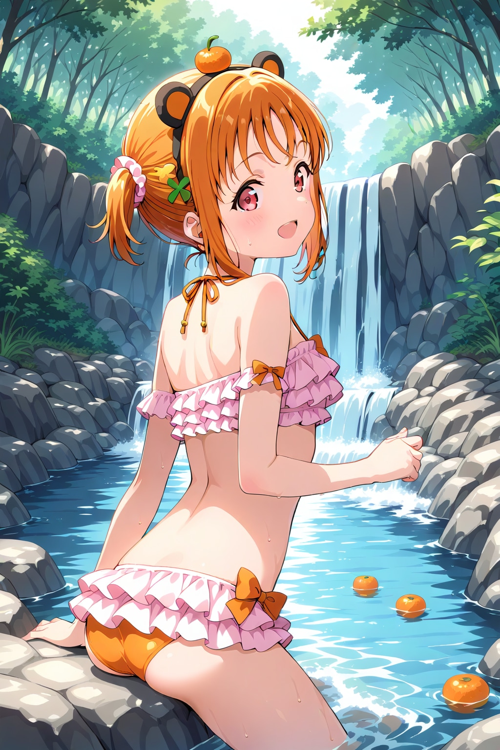 避暑地で楽しそうな千歌ちゃん