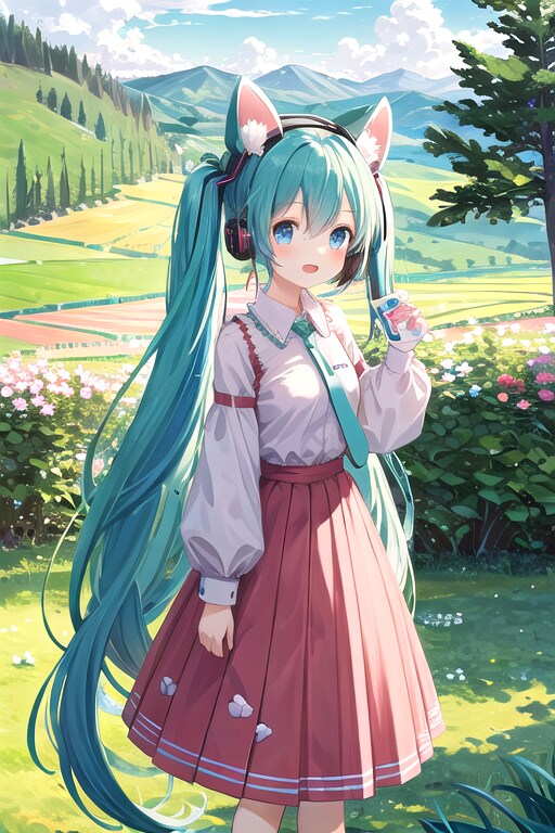 猫耳ミクちゃん2 | の人気AIイラスト・グラビア