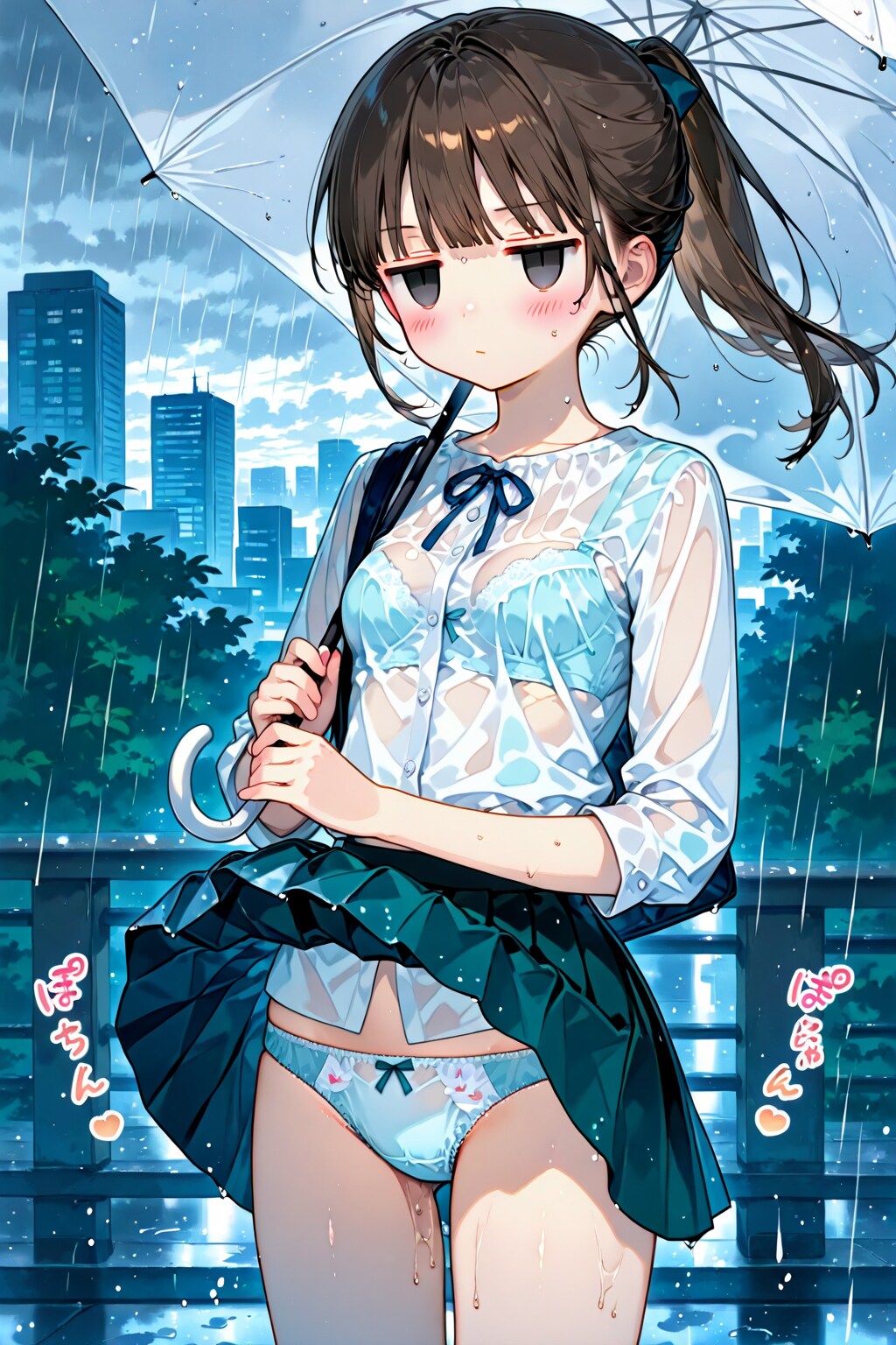 こんな日にミニスカートで出かける馬鹿さ加減に自己嫌悪中の雫ちゃんｗ