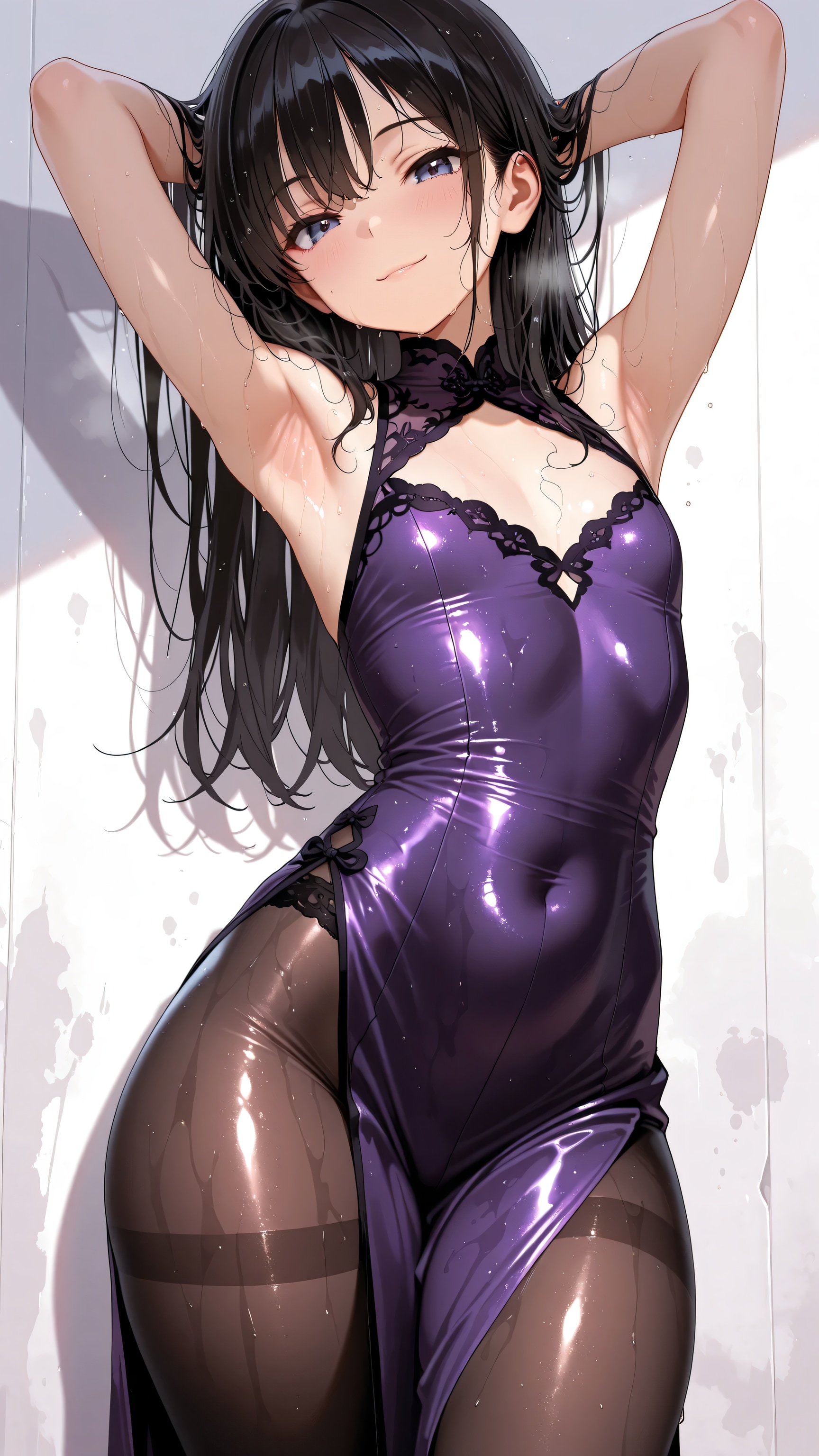 サテン×パンスト×貧乳