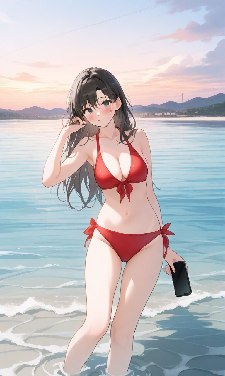 赤ビキニのクロハさん