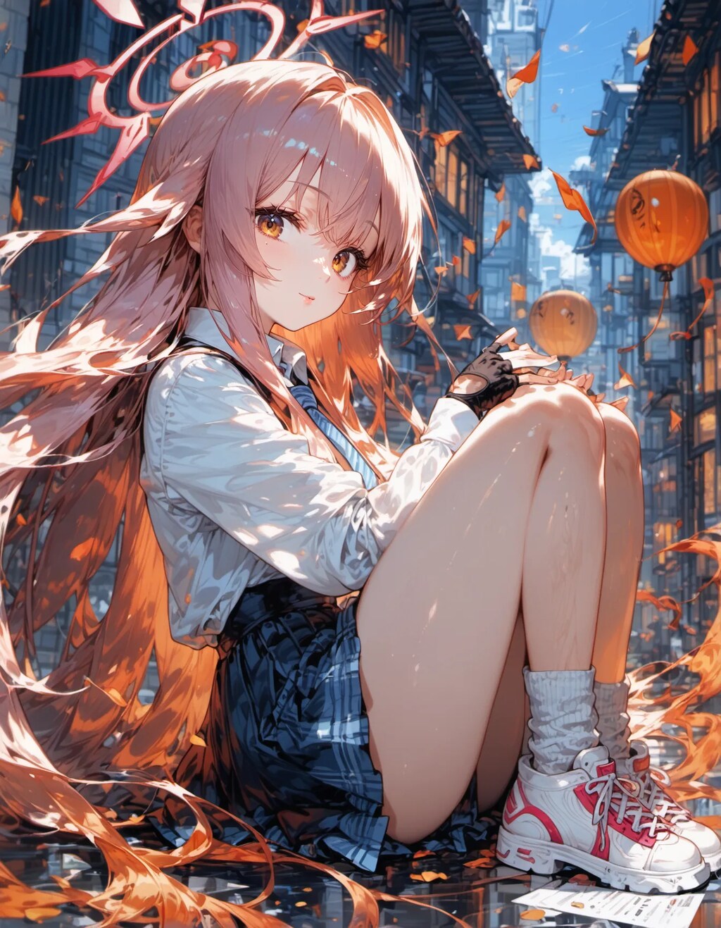 Autumn Alley Schoolgirl