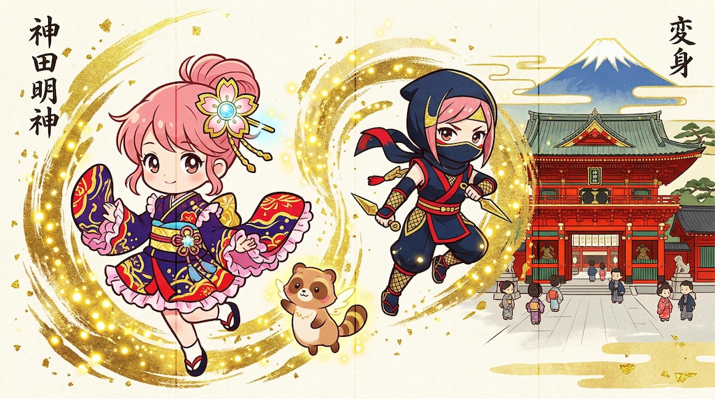 大江戸魔法乙女忍変化屏風