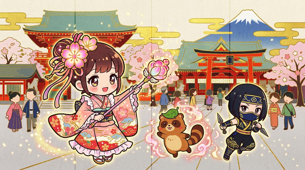 大江戸魔法乙女忍変化屏風