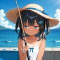 釣りをするこなつちゃん 2枚目